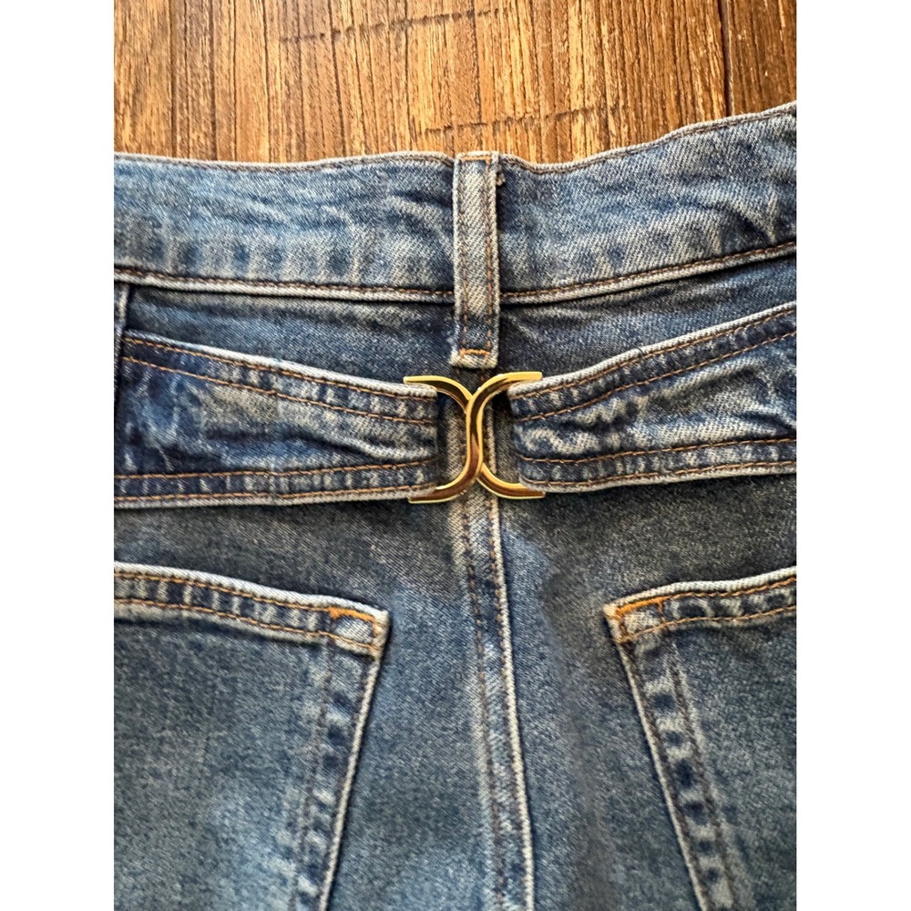 Paige Arellia High Waist Ankle Barrel Jeans Womens 29 Blue New Heritage Seam - Picture 9 of 15